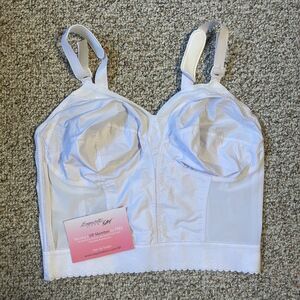 NWT Exquisite Form Fully Long Line Bra Size 40DD White Posture Boning 5107532